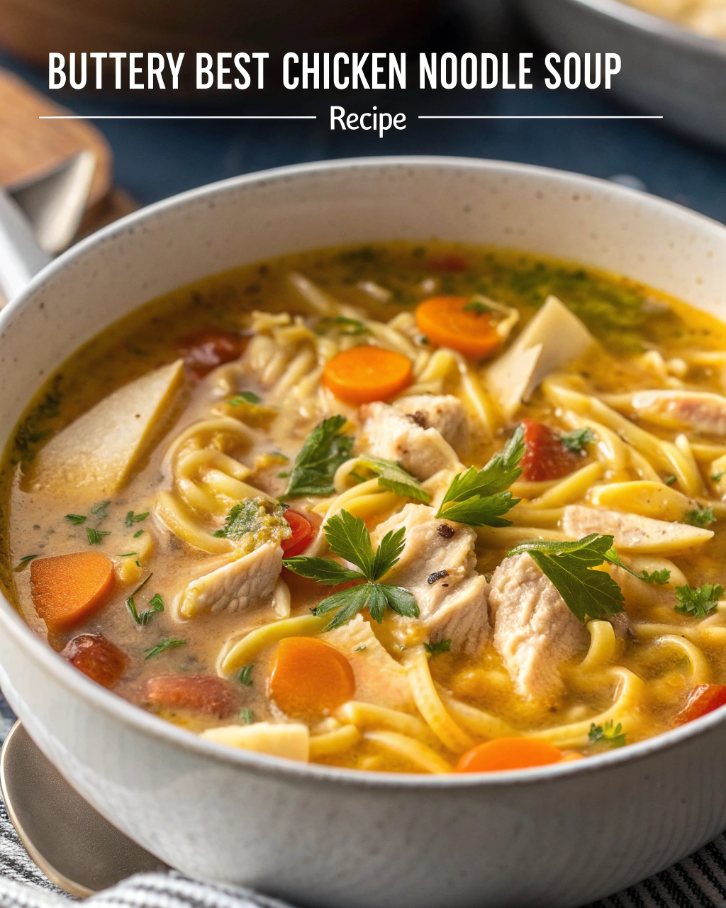 Buttery Best Chicken Noodle Soup Recipe