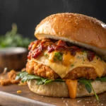 Cheesy Chicken Burger Recipejl