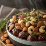 Chocolate-covered almonds and cashewsjl