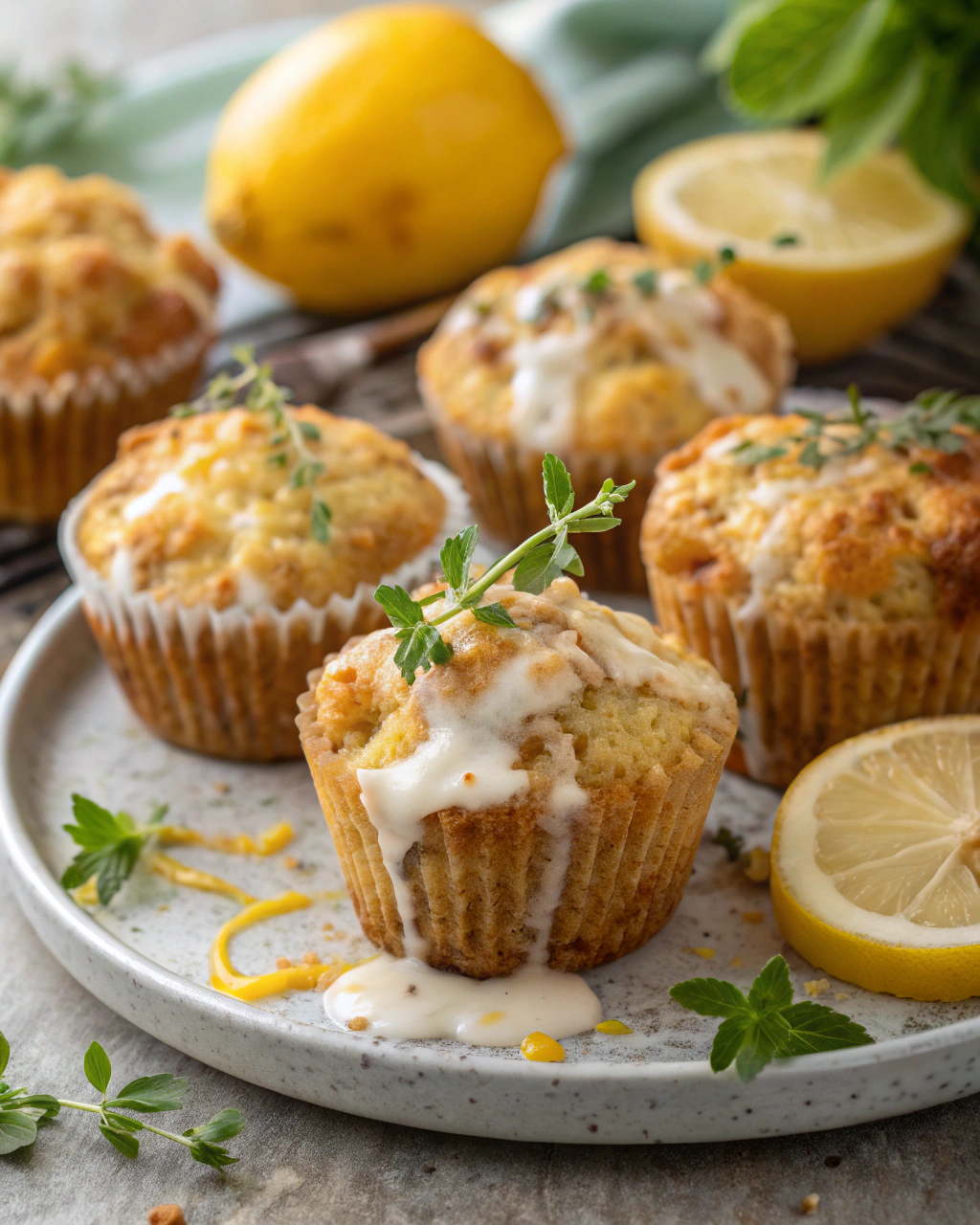 Cottage Cheese Lemon Yogurt Coffee Cake Muffins  Zesty Morning Treat
