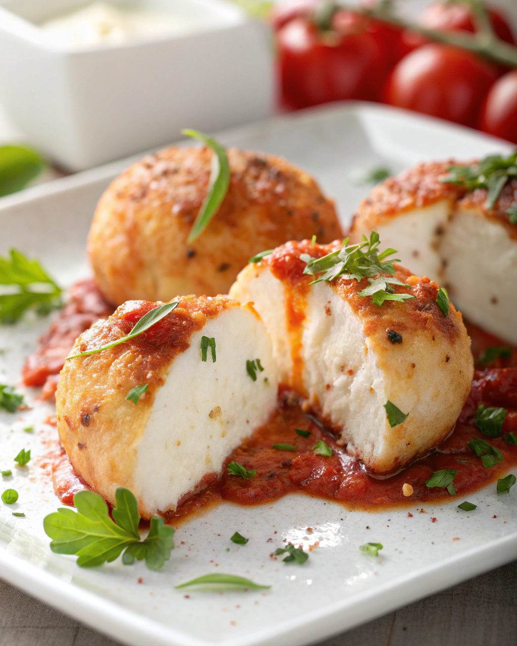 Cottage Cheese Mozzarella Bites