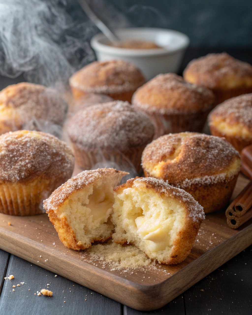 Grandmas Fluffy Cinnamon Sugar Donut Muffins