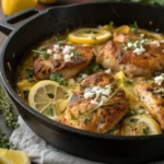 Greek Lemon Chicken Skilletjl