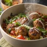 Greek Turkey Meatball Bowljl