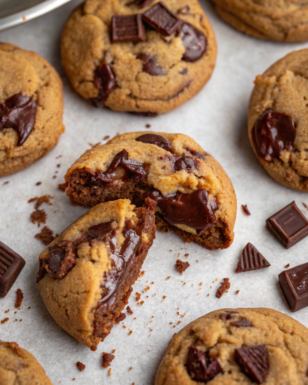 Healthy Peanut Butter Greek Yogurt Chocolate Fudge Cookies