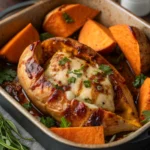 Honey-Glazed Chicken And Sweet Potato Recipe Honey-Glazed Chicken And Sweet Potato Recipejl