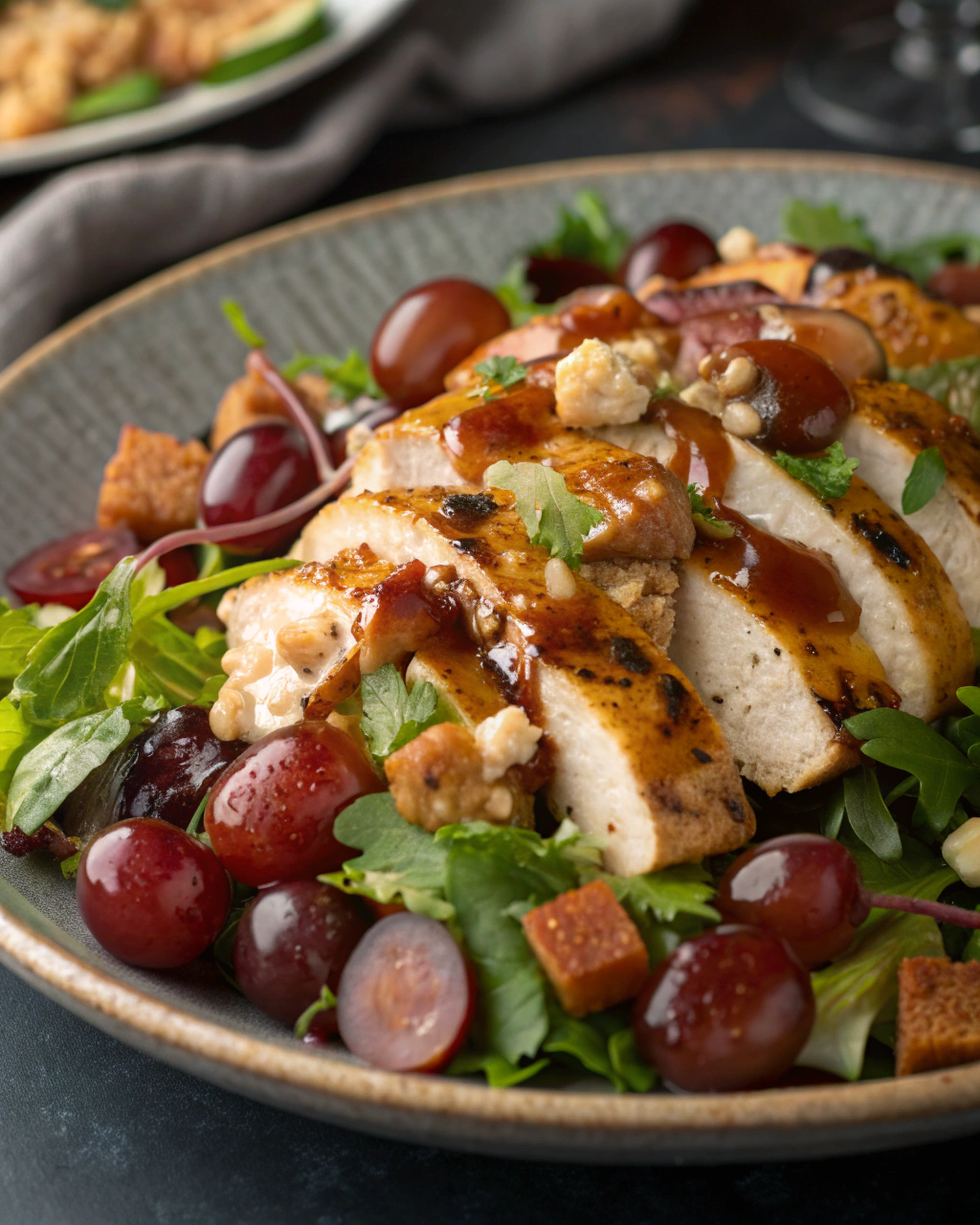 Honey-Glazed Chicken Salad Recipe With Grapes