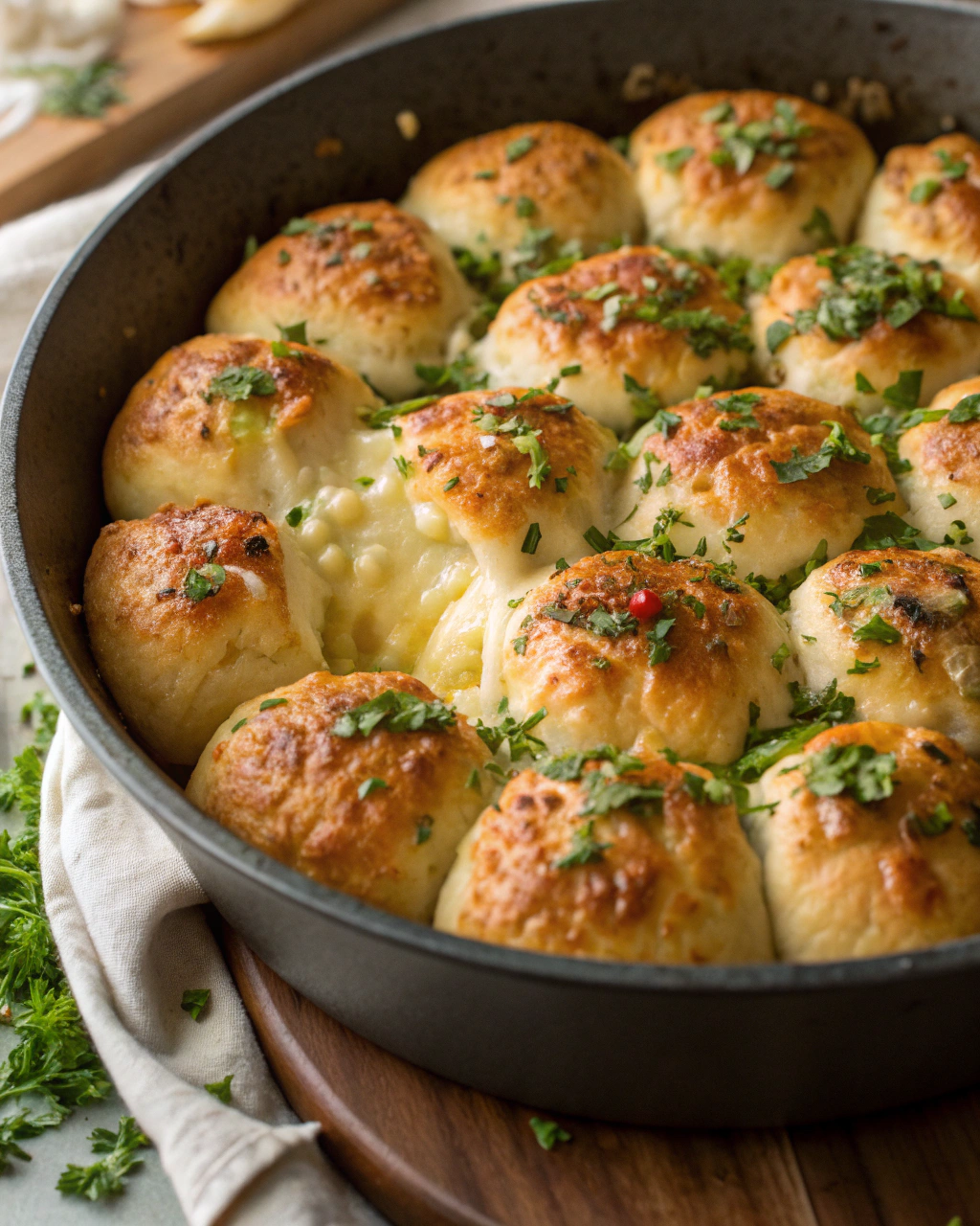 Pillsbury Biscuit Garlic Butter Cheese Bombs