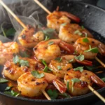 Spicy Honey Garlic Shrimp Skewersjl