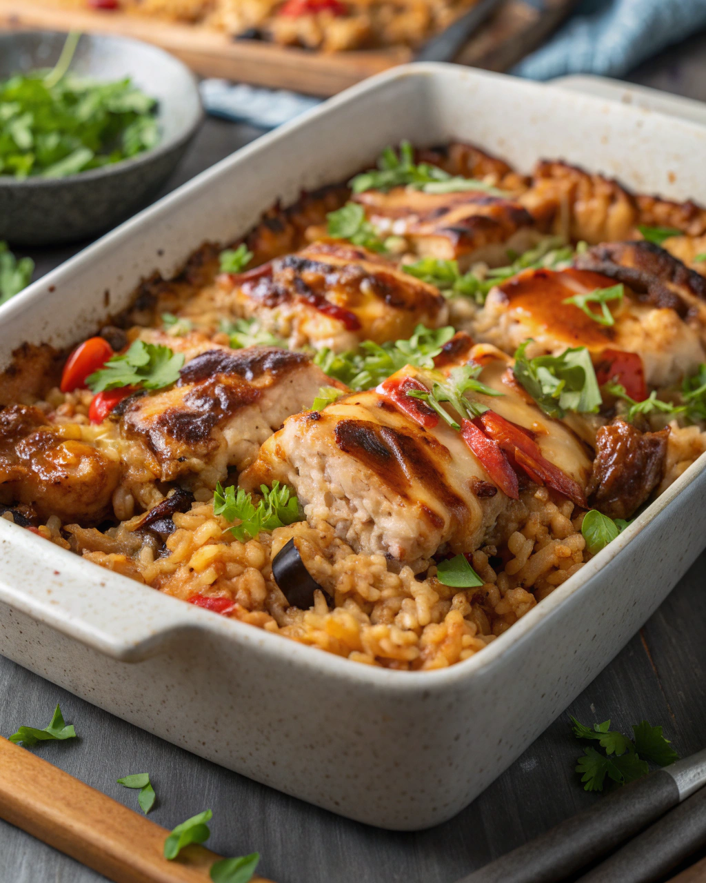 Teriyaki Chicken and Rice Casserole