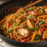 Teriyaki Chicken and Vegetable Lo Meinjl