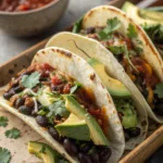 Vegetarian Tacos with Black Beans and Avocado Vegetarian Tacos with Black Beans and Avocadojl