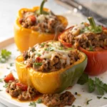 Beef and Rice Stuffed Bell Peppersjl