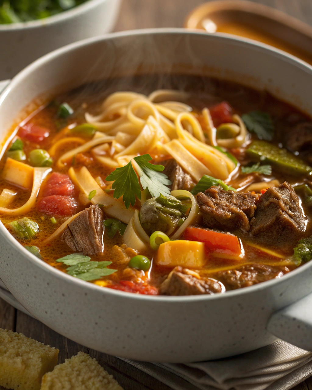 Beef and Vegetable Noodle Soup