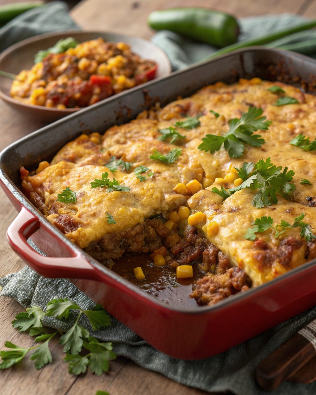 Cheesy Beef and Corn Casserole