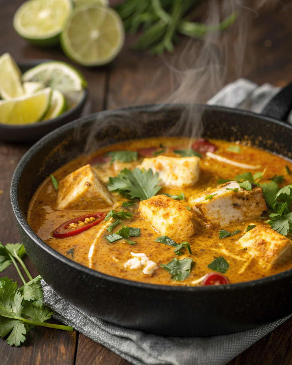 Coconut Lime Fish Curry in 25 Minutes