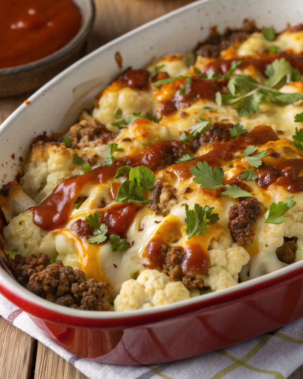 Creamy Beef and Cauliflower Bake