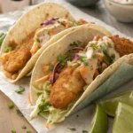Crispy Fish Tacos with Fresh Cabbage Slawjl