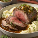 Garlic Herb Beef Roast with Mashed Potatoesjl