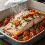 Mediterranean Baked Salmon with Cherry Tomatoesjl