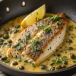Pan-Seared Sea Bass with Lemon Caper Saucejl