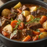Slow-Cooked Beef Stew with Carrots and Potatoesjl
