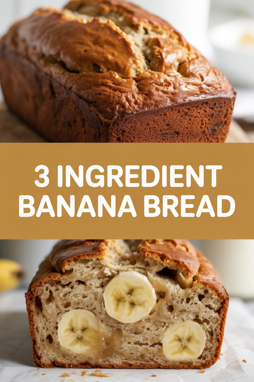 3 Ingredient Banana Bread