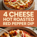 4 Cheese Hot Roasted Red Pepper Dip