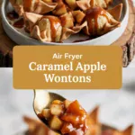 Air Fryer Caramel Apple Wontons
