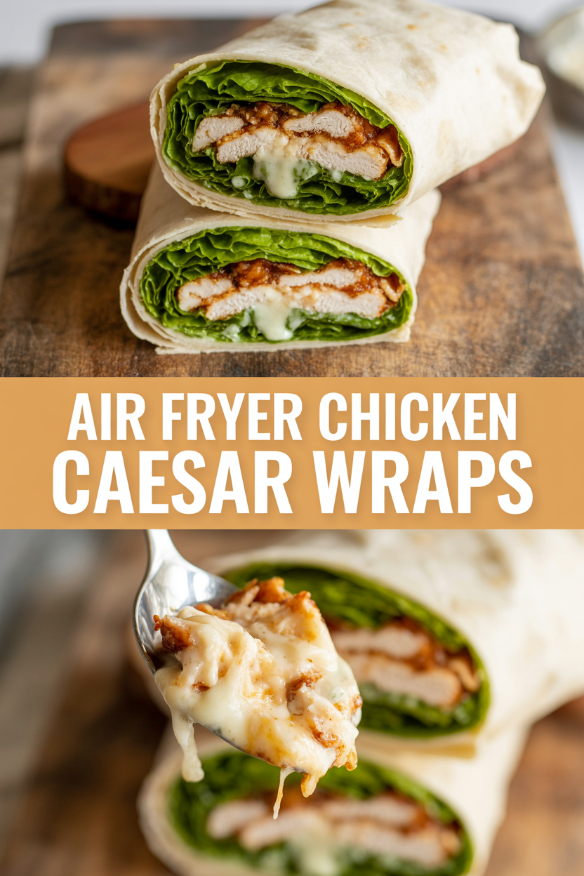 Air Fryer Chicken Caesar Wraps