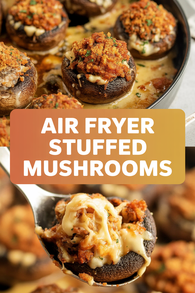 Air Fryer Stuffed Mushrooms