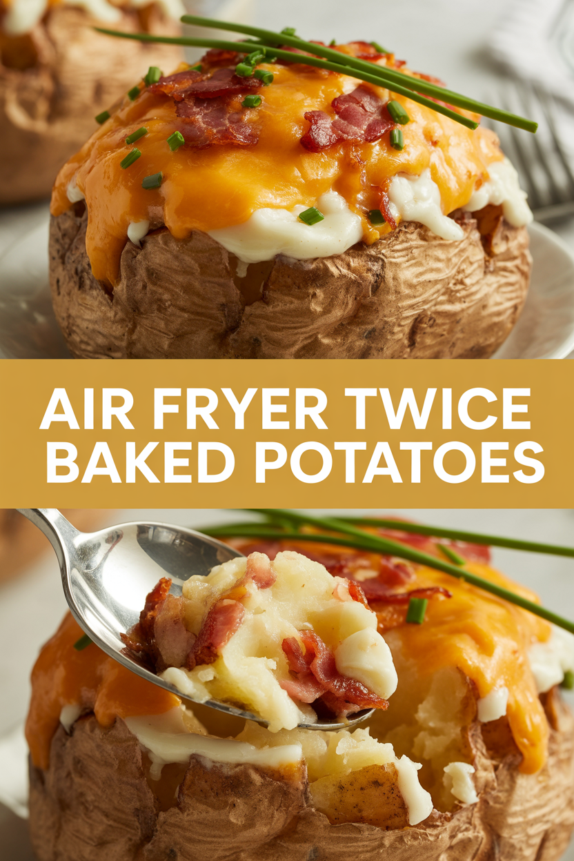 Air Fryer Twice Baked Potatoes