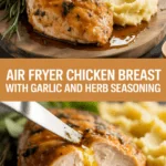 Air fryer chicken breast with garlic and herb seasoning Air fryer chicken breast with garlic and herb seasoning