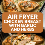 Air fryer chicken breast with garlic and herbs