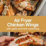 Air fryer chicken wings with garlic and herb seasoning Air fryer chicken wings with garlic and herb seasoning