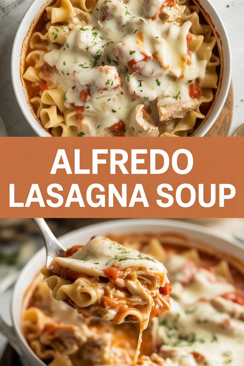 Alfredo Lasagna Soup