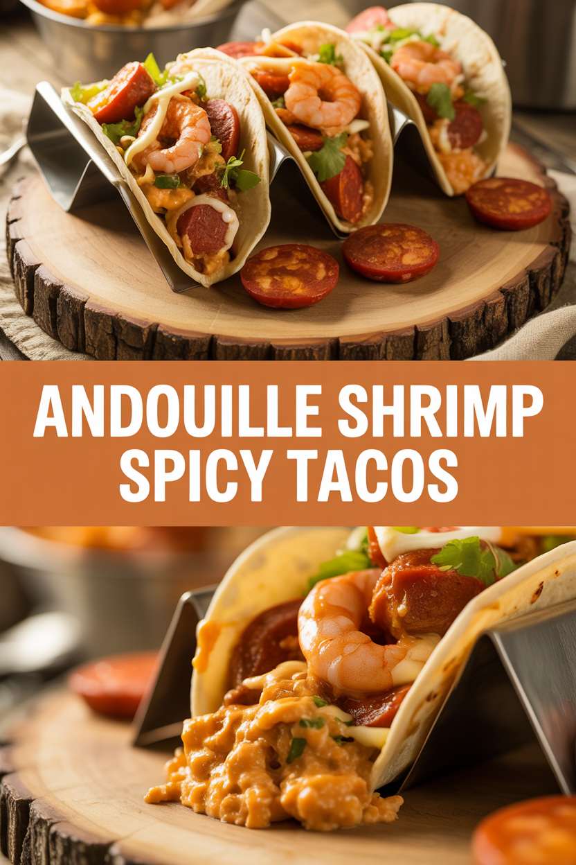 Andouille Shrimp Spicy Tacos