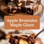 Apple Brownies Maple Glaze