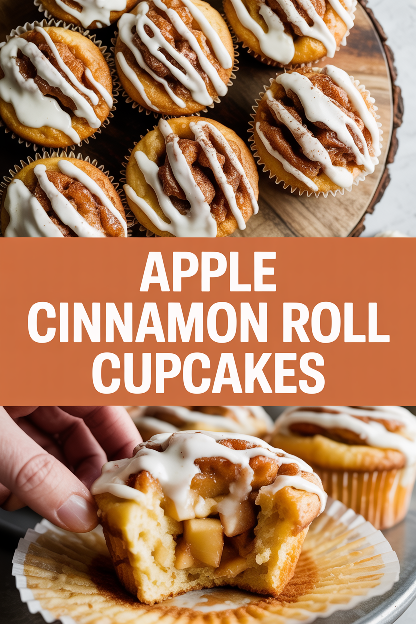 Apple Cinnamon Roll Cupcakes
