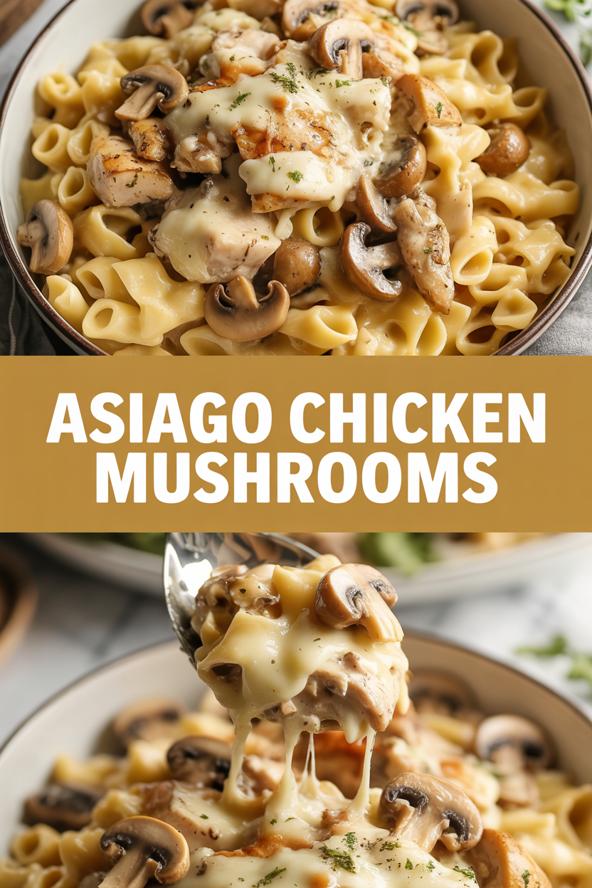 Asiago Chicken Mushrooms
