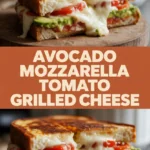 Avocado Mozzarella Tomato Grilled Cheese