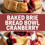 Baked Brie Bread Bowl Cranberry
