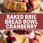 Baked Brie Bread Bowl Cranberry
