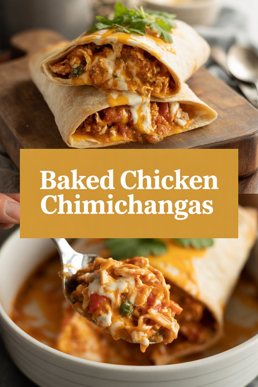 Baked Chicken Chimichangas