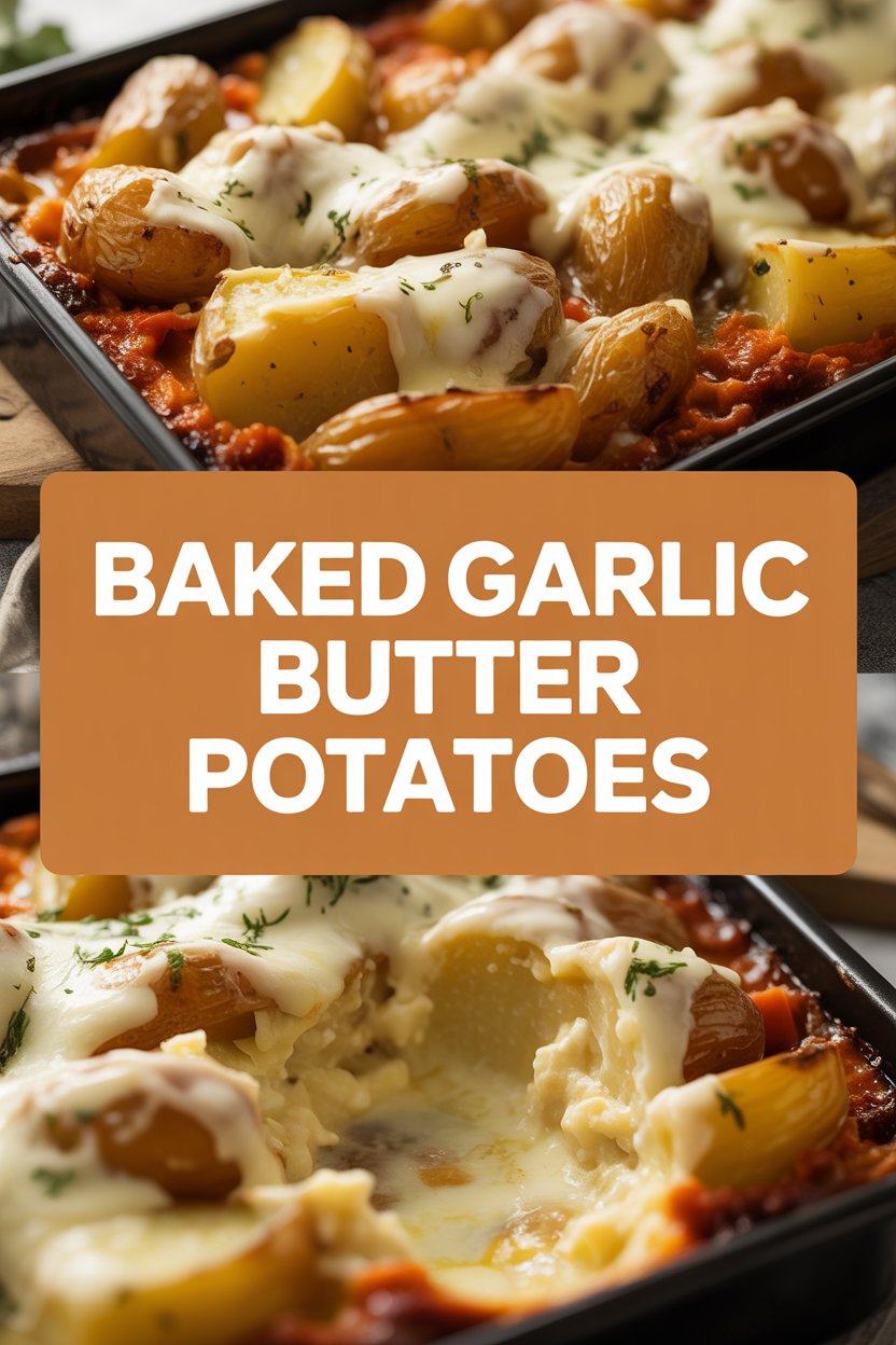 Baked Garlic Butter Potatoes