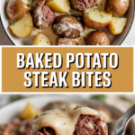 Baked Potato Steak Bites