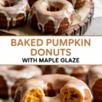 Baked Pumpkin Donuts With Maple Glaze