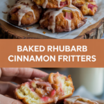 Baked Rhubarb Cinnamon Fritters Baked Rhubarb Cinnamon Fritters