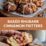 Baked Rhubarb Cinnamon Fritters
