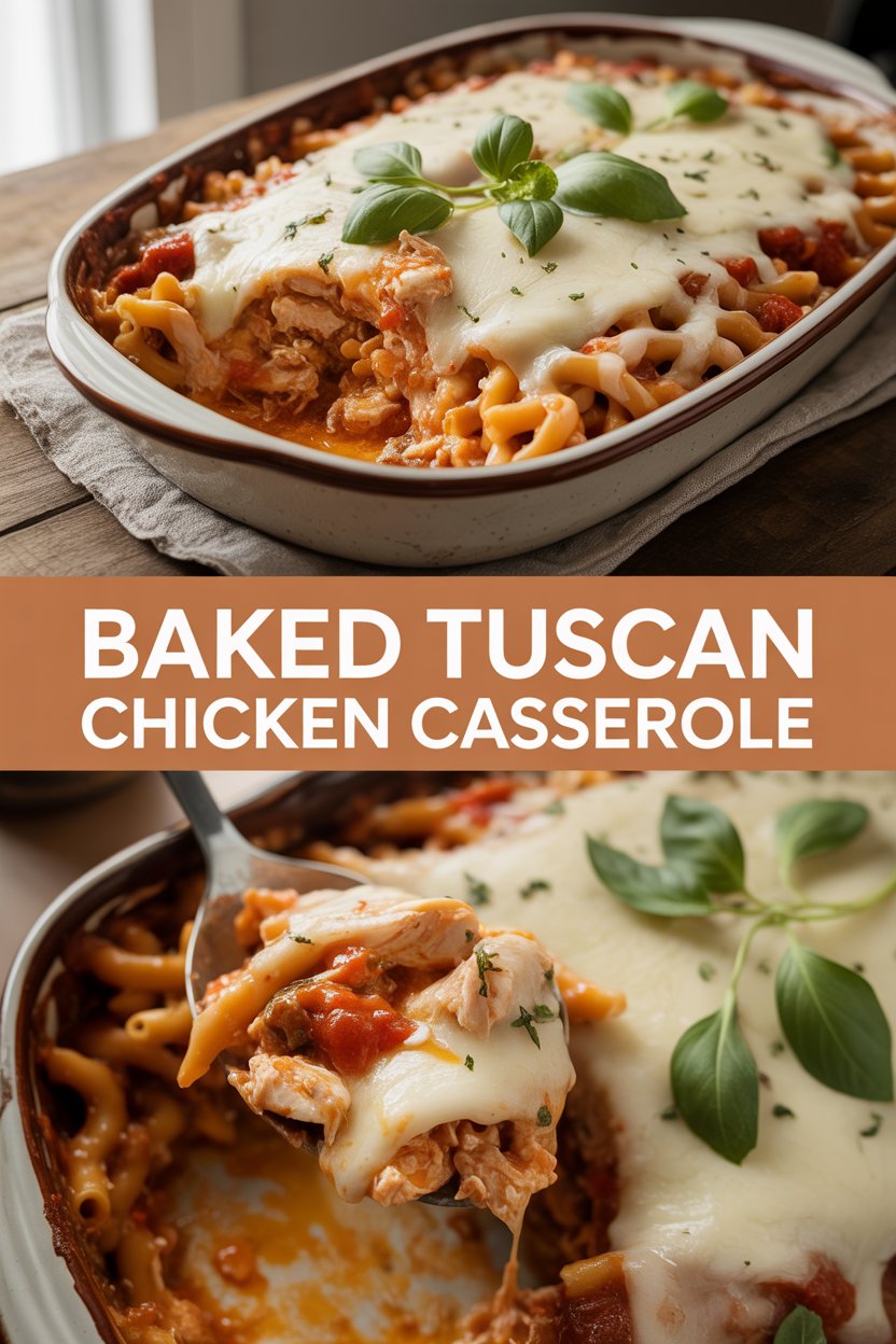 Baked Tuscan Chicken Casserole